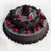 2-Tier Choco Truffle Cake with Top View